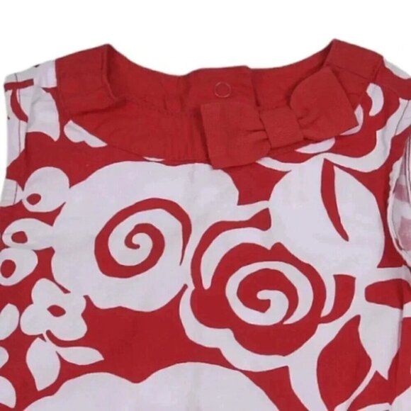 Gymboree Dress Bundle Red White Blue Cotton Floral Polka Dot Size 12-18M - Picture 8 of 10